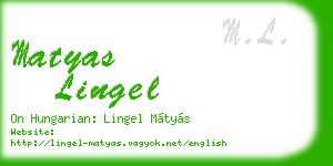 matyas lingel business card